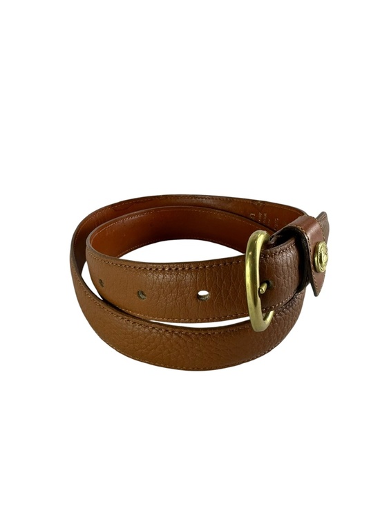 Vintage Dooney & Bourke All-Weather Tan Pebbled Leather Unisex Dress Belt 30-32 main image 7